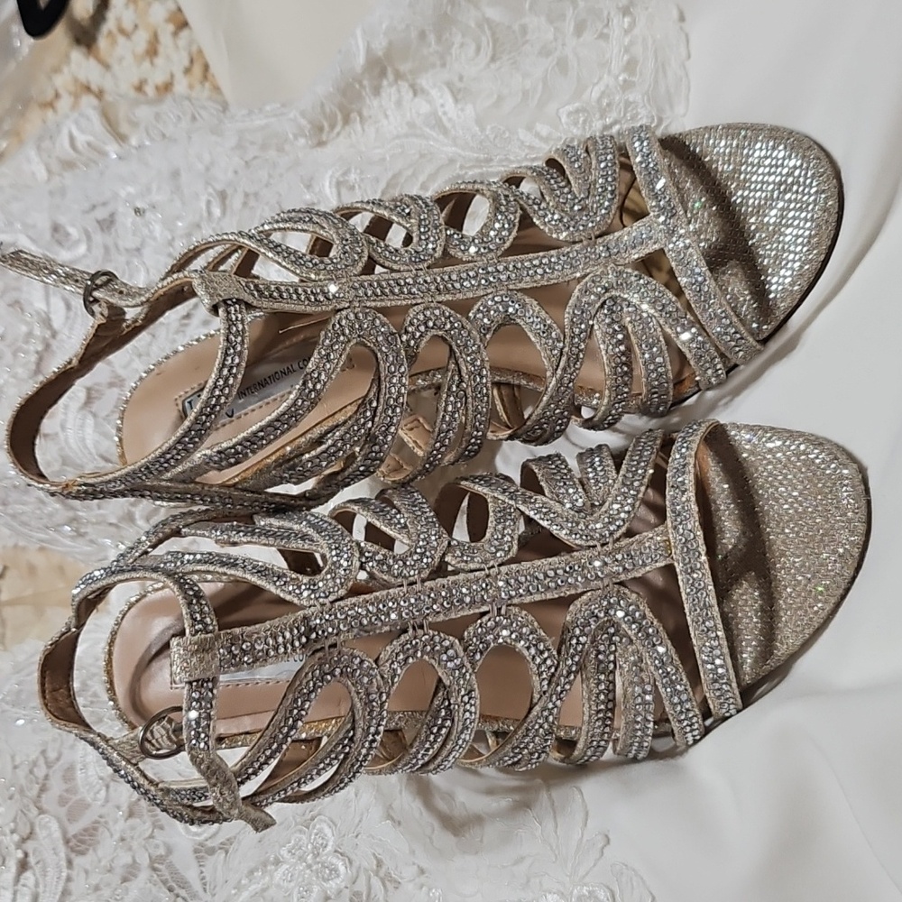 INC International Concepts Glittering Strappy Heels